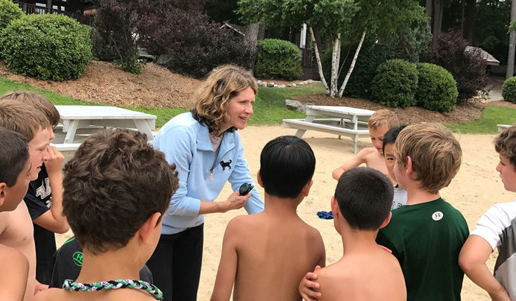 Ellen Wylie Visiting Summer Camp Team Boys